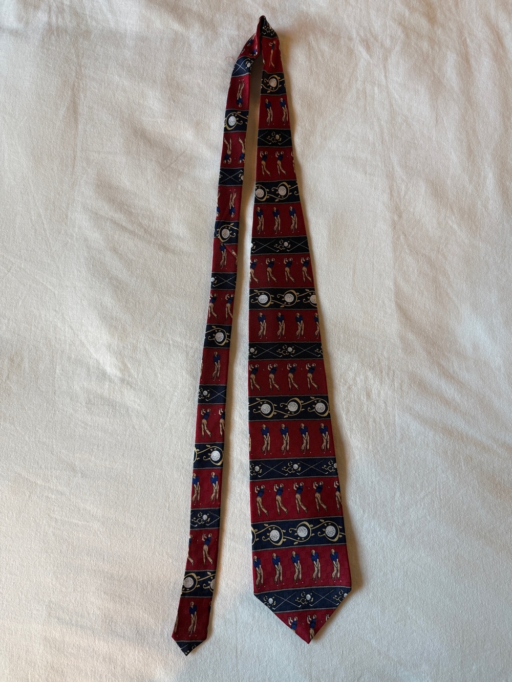 Vintage Golf Patterned Men's Tie